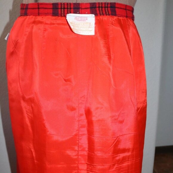 Pendleton Red Leslie Tartan Plaid 100% Wool Skirt pleated skirt Sz 8 - Picture 12 of 14